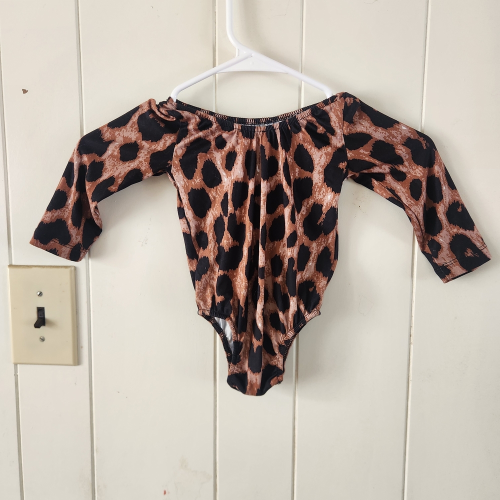 NWT Bailey's Blossoms Leopard Print Baby Girl Bodysuit Size 12-18 Months - Picture 3 of 4